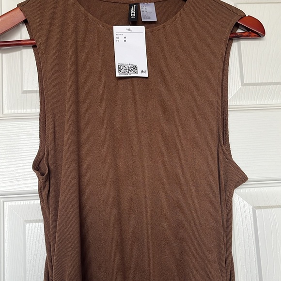 H&M | Ribbed Jersey Mini Dress Sz M - Picture 7 of 8
